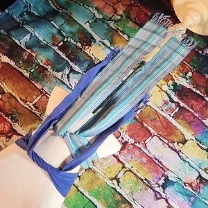 💋Vintage Woven Sashes Scaves Lot of Two